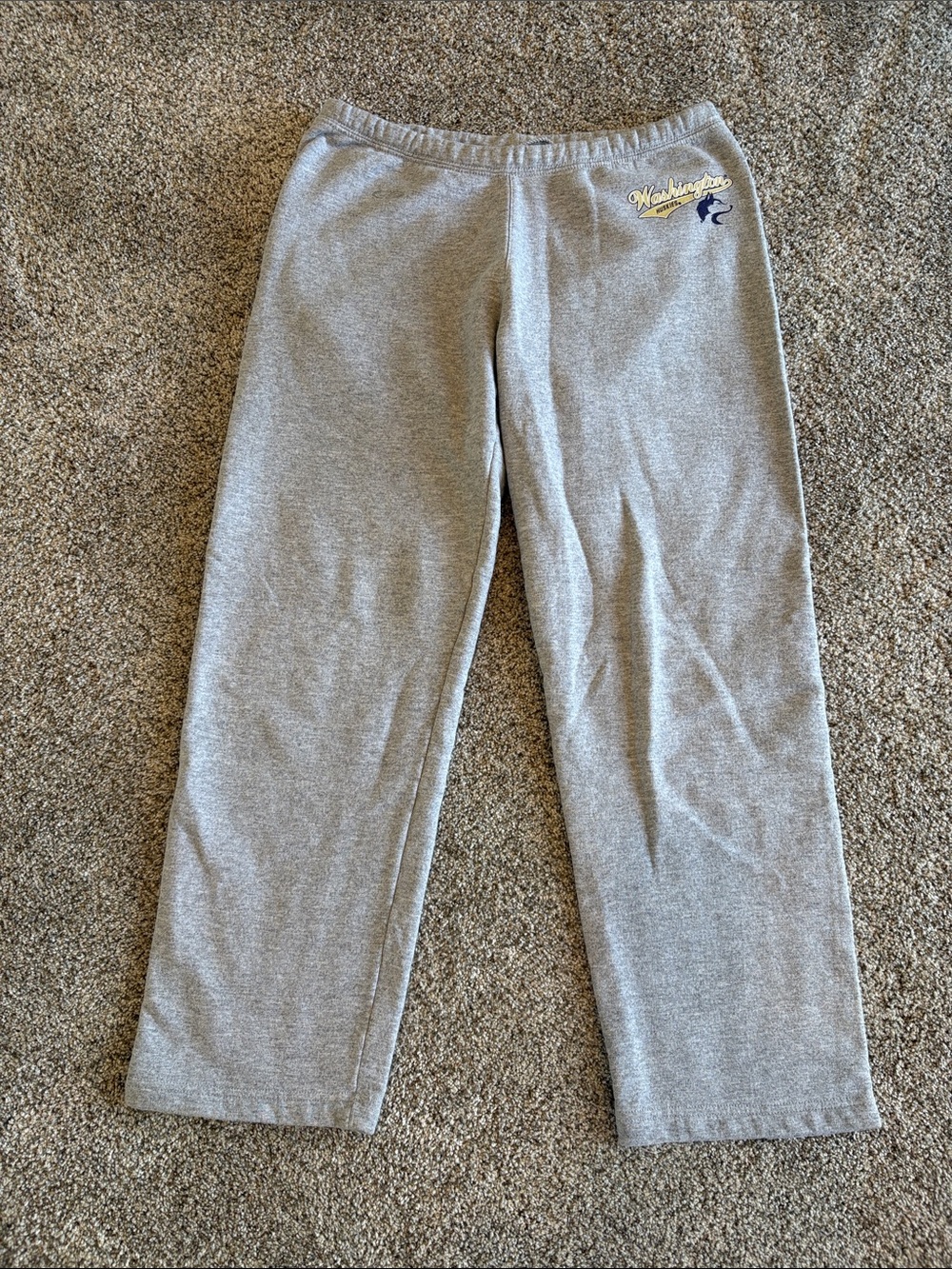 Women’s University Washington Huskies Gray Sweatpants with Logo size Medium